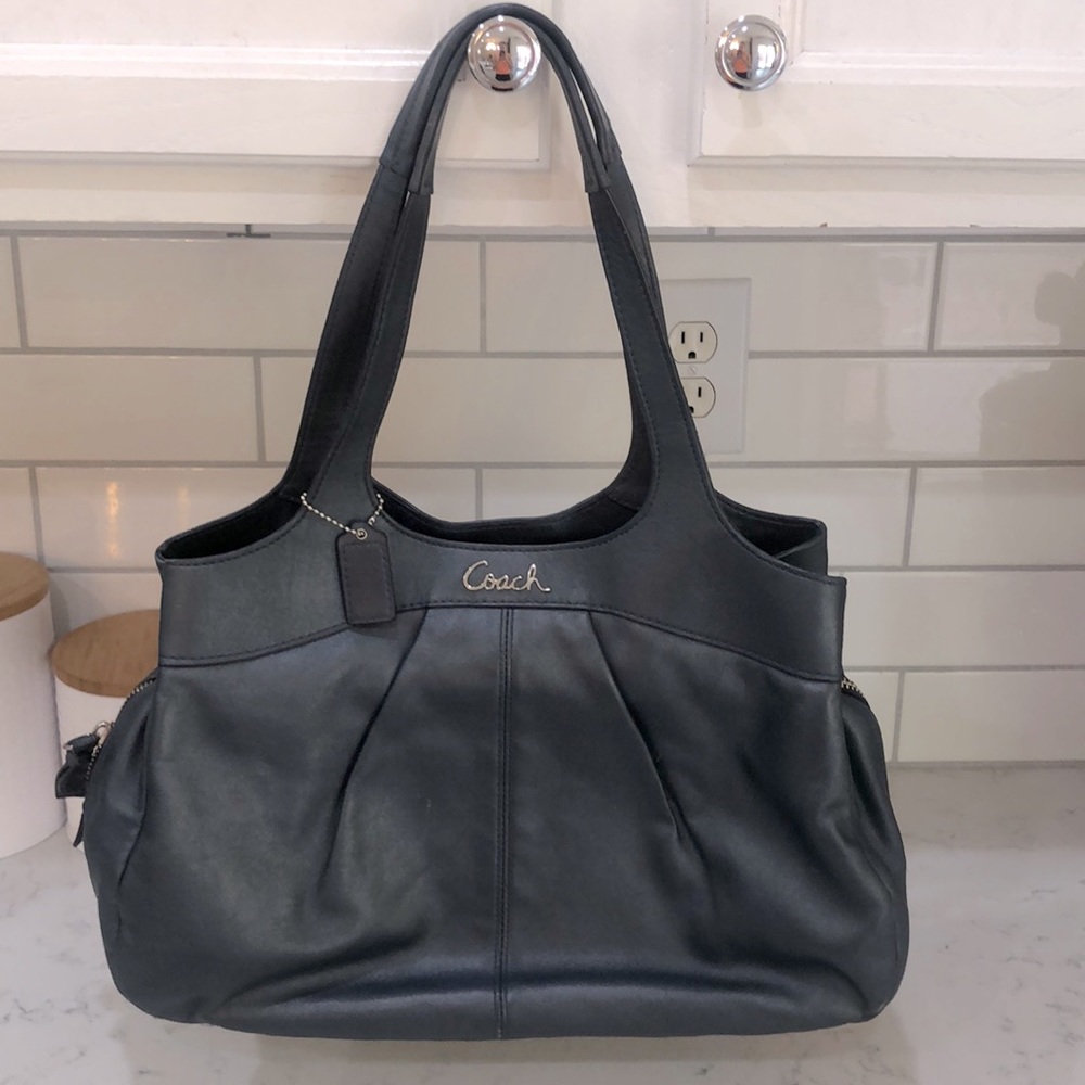 💙 Coach large leather bag